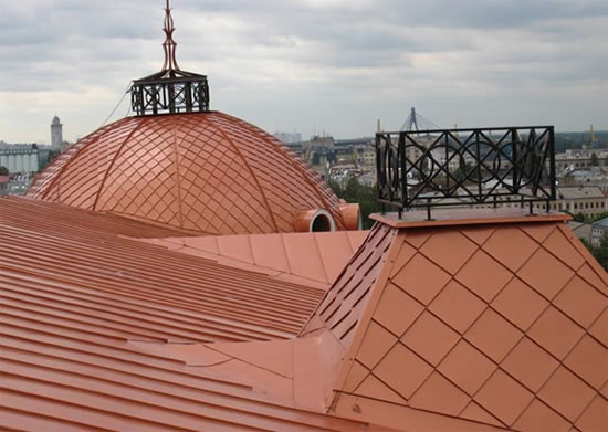 устройство медной крыши