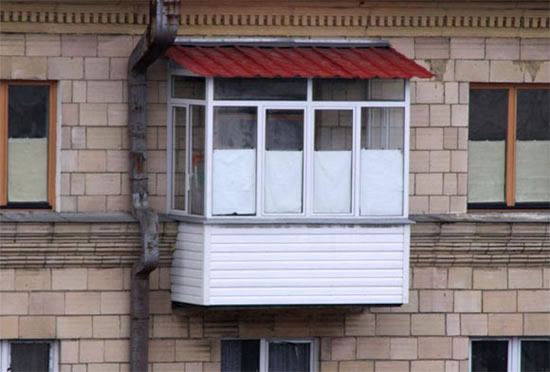 остеклить балкон с крышей