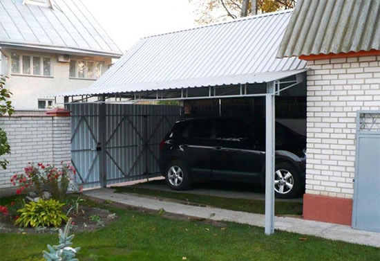 козырьки из профнастила