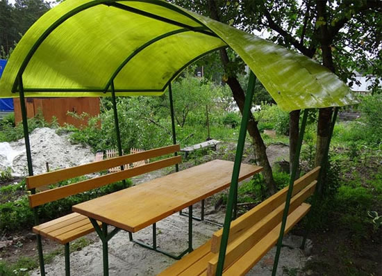 беседки для дачи из поликарбоната