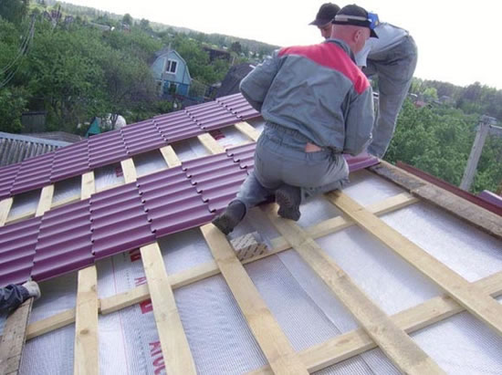 крепление металлочерепицы