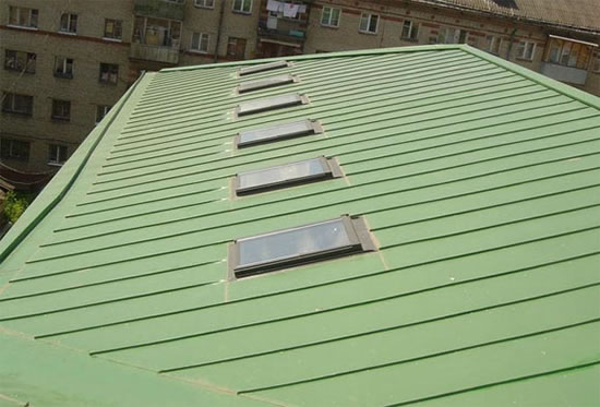 фальцевая кровля из оцинкованной стали