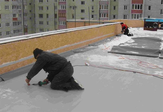 наплавляемая крыша монтаж